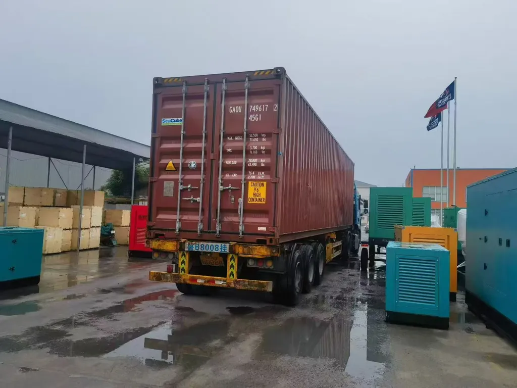 Generator set loading for export shipment